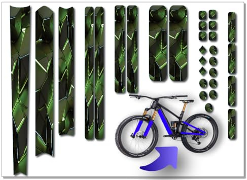 Individuelle Fahrrad Rahmenschutzfolie - Wählbares Design & perfekte Größe, Robuster Rahmenschutz für MTB, Rennrad, E-Bike, Fahrräder - langlebiger und selbstklebender Schutz für jedes Bike mit Stil