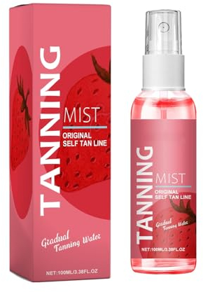 Generic Spray abbronzante alla fragola, nebbia abbronzante della pelle, nebbia abbronzante, display estivo, spray autoabbronzante, 100 ml CmS231 (rosso, taglia unica)
