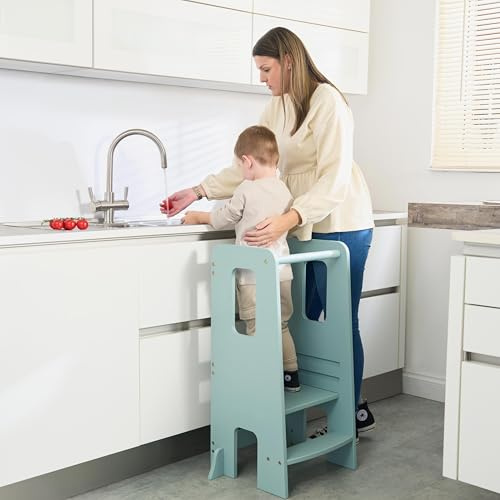 Tutti Bambini Montessori Learning Tower, Toddler Step Stool - Ocean Stone