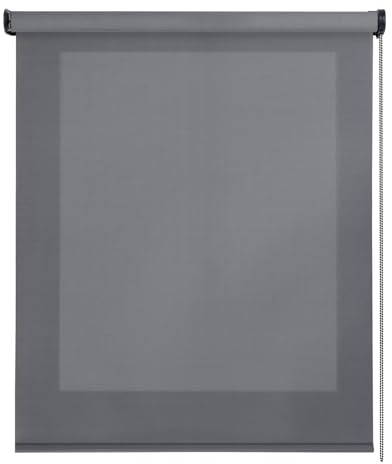 Estores Enrollables Screen Pro 5% Traslúcido Premium Alta Gama Aislante Térmico y Protección Solar Tubo 38 mm Mecanismo Telescópico Profesional Acabados en Aluminio STORESDECO Gris Oscuro 220x180 cm