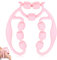 Rodillo Masajeador de Piernas, Masajeador Anticelulítico para Muslos y Pantorrillas - Diseño Ergonómico, Material Suave (Rosa)
