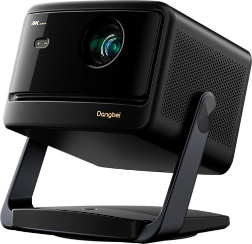 Dangbei DBOX02 Pro 4K Projector with Google TV & Netflix Officially, 2000 ISO Lumens HDR10+ Dolby Audio 3D Ready 300 Screen Auto Keystone/Focus WiFi & Bluetooth Home Theater Projector for Bedroom