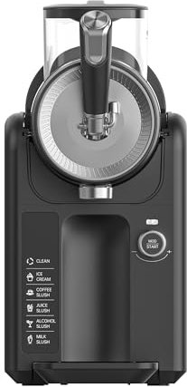 Máquina de granizado con 5 programas (1,8 L) Slushies Helado Softeis Milk Shakes Frozen Cocktails Frappés, 30 min de tiempo de preparación, no necesita hielo, recipiente apto para lavavajillas (gris