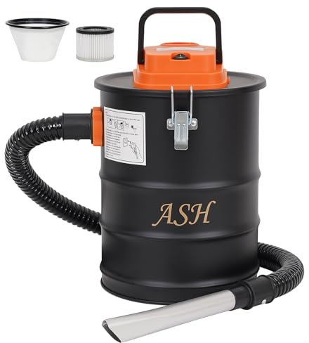 GoCampDirect Ash Vacuum Cleaner, 800W Fireplace Ash Vac, 4 Gallon Orange
