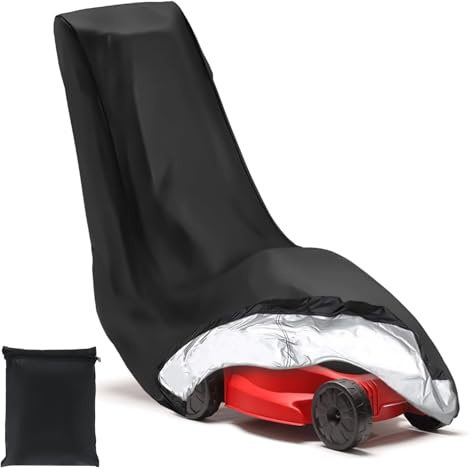 Ruryxel Copertura per Tosaerba, 193 x 112 x 64cm Telo Copertura Esterno Pratico, 210D Oxford, Telo Copri Tosaer-ba Coper-tura Universale con Cordone, Accessori Tosaerba per Giardino & Garage