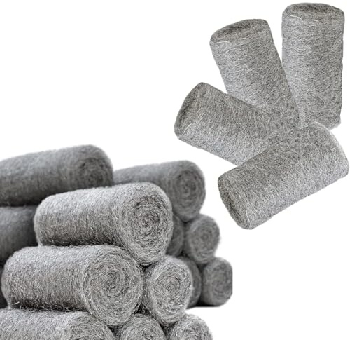 Steel Wool 0000 Grade Pads Pack of 24 Ultra Fine Steel Wire Wool for Polishing, Sanding, Cleaning Applications, and Covering Wall Holes, Gaps