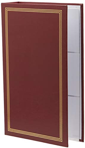 3-Ring Photo Album 300 Pockets Hold 4x6 Photos, Burgundy Red
