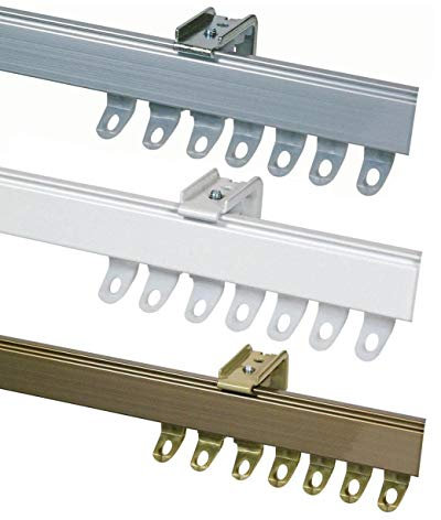 Speedy Fineline Curtain Track Set, White, 500 Cm