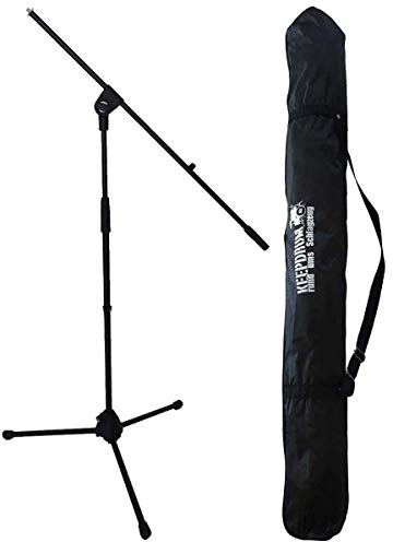 K&M 27700 Mikrofonständer Galgen-Mikrofonstativ + KEEPDRUM Tragetasche SB-03