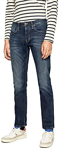 Pepe Jeans Herren Straight Jeans Cash Straight Jeans, Blau (Denim-z45), 32W / 30L