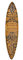 Interlifestyle Surfboard 100cm Dekoration Maori Moai Surbrett im Tiki Beach Style Hawaii