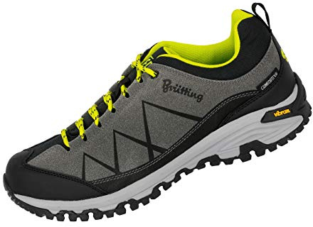 Brütting Kansas Scarpe da Arrampicata Unisex - Adulto, Grigio (Anthracite/Black/Lemon), 43 EU
