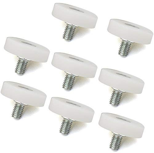 YUANQIAN Piccola rotella in nylon con cuscinetto per cassetti, mobili in lamiera di ferro e armadietti di posizionament0 (19mm*8pcs)