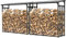 QUICK STAR 2 Stück Metall Kaminholzregal Anthrazit 143 x 70 x 145 cm Garten Kaminholzunterstand 2,8 m³ / 4 SRM Stapelhilfe Aussen