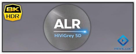 HiViLux® Ultra Thin Zero ALR RahmenLeinwand Rahmenlos Hochkontrast Grau Tuch: HiViGrey Cinema 5D/HDR Gain 1,35/Randlos/Not for UST (21:9 115Zoll Bild:269x115cm)