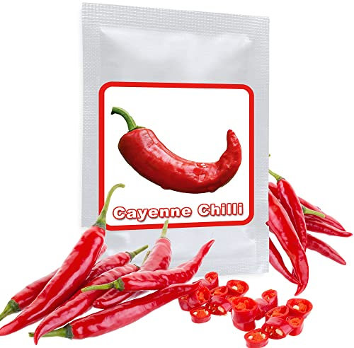 50 Graines de piment de Cayenne - Chili classique par excellence - degré de piquant 8 Scoville: 30.000-50.000 SHU.