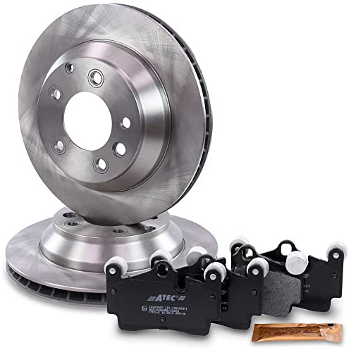 ATEC GERMANY Juego de frenos eje trasero incl. discos de freno Ø 330 mm ventilados + pastillas de freno traseras Compatible con AUDI Q7 (4LB), PORSCHE CAYENNE (9PA), VW TOUAREG (7LA, 7L6, 7L7)