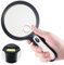 Lupe mit Licht 30 Fach Vergrößerung Handlupe mit 4 LED 60X Senioren Leselupe mit Linsentuch Lupe Groß mit Licht Led Lupe für Senioren Zum Lesen,Sehbehinderung,Juwelier,Handwerk,Bücher (Schwarz)