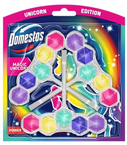 Domestos Power 5 Toilettenstein Magic Unicorn WC-Reiniger im Vorteilspack 3x 50 g