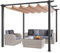 VEVOR 10'x10' Outdoor Retractable Pergola with Canopy, Aluminum Pergola with Retractable Canopy, Modern Style, Sun Shade for Patios, Gardens, Decks, Backyards (Beige)