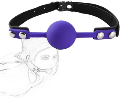 ZYHNYTAO Silicone Ball Gag Bocca SM Bocca Gag Ball Gag Regolabile Fetish BDSM Gag Ball Gag Gioco di Ruolo Bocca Contenzione Bocca Plug Stimolazione Estremo Giocattolo Erotico per Coppia