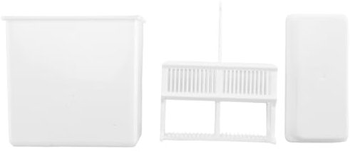 Cpolebev 2 In 1 Weißen 24 Stück Objektträger Staining Rack Dish Set