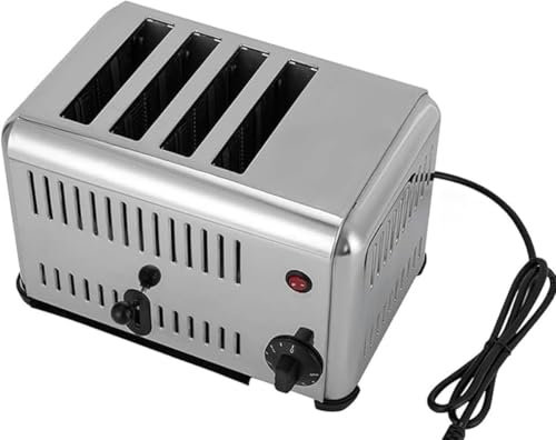 XSDAJSD Tostadora Comercial, máquina para Hornear Pan, Herramienta para Hacer Pan de Desayuno con 5 configuraciones de Tostado, máquina para Hacer Pan Toast Tool, 4 rebanadas