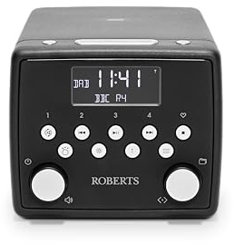 Roberts SOUND49 FM/DAB/DAB+ Digital Radio with Bluetooth, Alarms and CD Player, Black