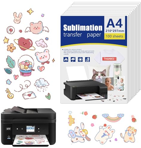 30 Hojas Papel Pegatina para Imprimir A4 - Papel A4 Vinilo Para Imprimir Adhesivo Para Impresoras Láser y De Inyección De Tinta - 210x297mm