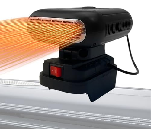 Chauffage de Voiture - Alimenté par Batterie Dégivrage Rapide de Pare-brise | Petit Chauffage De Pièce - Pour Atelier Bureau Chambre Camping Conducteurs Voitures Camions SUV Berlines