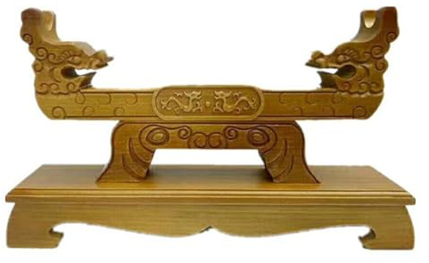 LYVQZPWLR Sword Katana Holder Stand， Double Dragon Solid Wood Sword Stand For Bokken, Samurai, Chinese, Tai Chi Swords