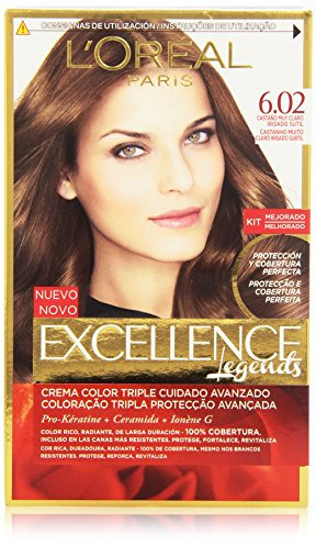 L'Oréal Paris Excellence Coloración Crème Triple Protección, Tono: 6.02
