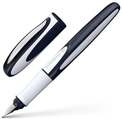 Schneider 168203 Ray Füller (Rechtshänder, inkl. Standard Tintenpatrone königsblau) tiefblau/hellgrau