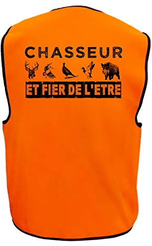 AtooDog Gilet de Chasse sans Bandes, Chasseur et Fier de l'être (S, 204)