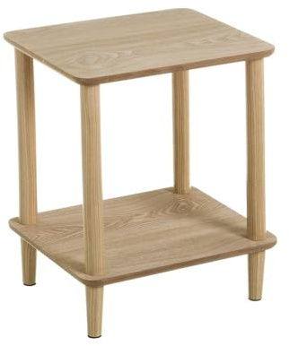 LOLAhome - Mesa Auxiliar Pequeña de Madera de Pino Estilo Nórdico Color Beige. Ideal para Salón o Dormitorio. Medidas 47x34x40 cm. Compacta, Elegante y Funcional