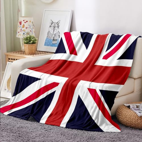 ITODA Union Jack flagga filt mysig varm flanellfilt tjock sängfilt fleece resa filt barnkammare babyfilt stor brittisk flagga soffa soffa stol filt överkast skydd