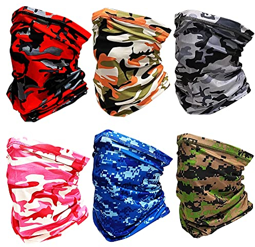 Golopatop Multifunktionstuch Schlauchschal Halsgamasche Eisseide Multifunktionale Schlauchtuch Tube Schal Elastische Halswärmer Atmungsaktive UV-Beständigkeit Bandana für Herren Damen