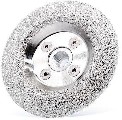 1 Stück 4-Zoll-Diamant-Schleiftopf Für Beton-Winkelschleifer, Konvexe, Vakuumgelötete Schleifscheibe, Stein-Granit-Fräser M14,M14-Gewinde