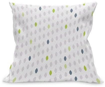 ABAKUHAUS Minimalistisch Kissenbezug, Kreative süßes Muster der weichen Oval Tupfen, Kissenhülle mit Reißverschluss Beidseitiger Druck, 40 x 40 cm, Apfelgrün Blau grau Grau
