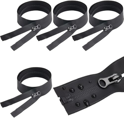 GORGECRAFT 5 62 cm svart nylon #5 vattentät dragkedja med dragkedja syverktyg för hantverk kläder jackor väskor bagage vattentäta rockar