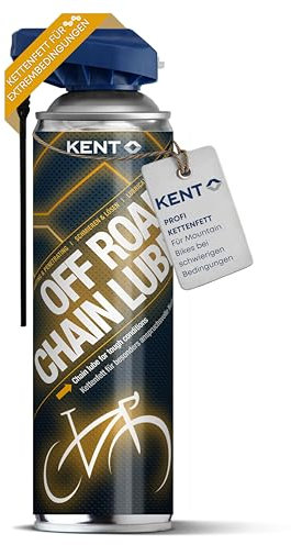 KENT BIKE Off Road Chain Lube – Kettenschmiermittel für Mountain- & Gravelbike – Extrem widerstandsfähig bei Schlamm, Staub & Regen – Korrosionsschutz & reduzierte Reibung – Easy Straw