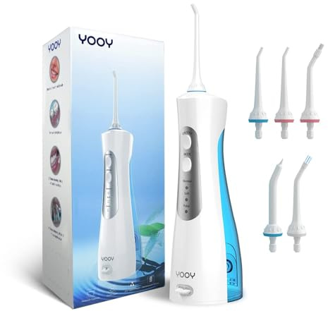 YOOY Water Dental Flosser Teeth Portable Cordless Oral Irrigator Gums Braces Orthodontic Care Irrigation Cleaner Electric Waterflosser Flossing for Teeth Cleaning Rechargeable for Home Travel