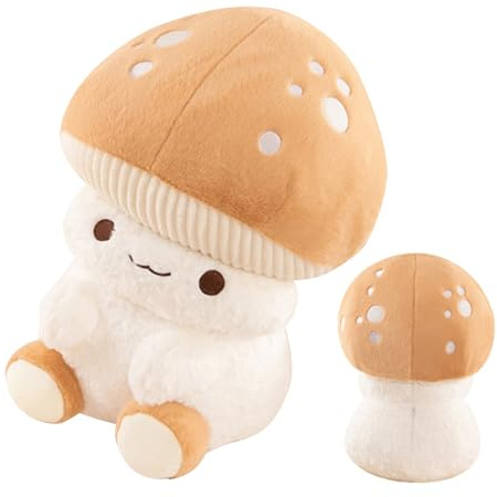 Genérico Peluche de Setas,Divertido Y Suave para Munequeta De 35 Cm,Almohada con Forma De Seto para Ninas - para Compania Y Consuelo En Dormitorio Salon Coche