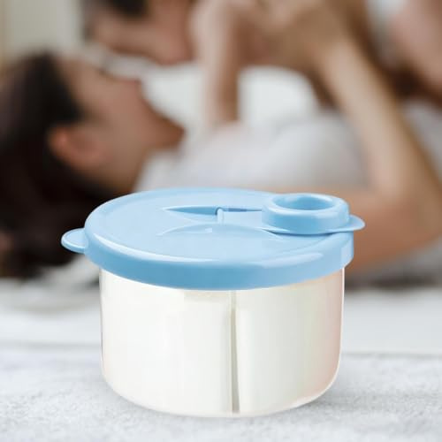 Milk Containers Dispenser, Divided Powder Holder, Milk Compartment Container, Powder Compartment Dispenser, 300ml for Home Outgoing Vacation Walking Strolling