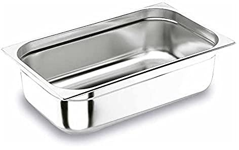 LACOR 66120 - Cubeta Gn 1/1 530x325X200 Acero Inoxidable 18/10 - Hostelería | En acero inox 18/10, conserva y transporta alimentos; ideal para cocina profesional y uso diario en casa, versátil y duradero