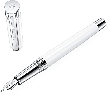 STAEDTLER Initium Resina Füllhalter, weißes Edelharz, F, Made in Germany, mit edler Geschenkverpackung, 9PB110F