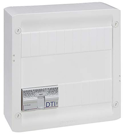 Coffret multimédia basique avec brassage - équipé et précâblé 4 prises RJ45