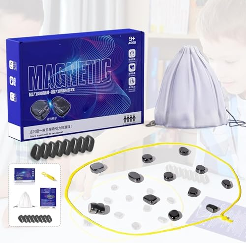 Hämatit Magnete, Magnetisches Schachspiel Steine, Multifunktional Magnete Kühlschrank, Reisen Tragbares Magnetic Schachspiel, für Familientreffen, Reise, Party, Camping, Kinder und Erwachsene