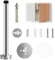 TESSTSY Fermaporta da Muro 20 cm, Ferma Porta da Muro, Fermaporta a Parete in Acciaio Inox, con Tappino in Gomma, Ferma Porta da Montare su Porta, per Bagno, Camera da Letto, Soggiorno