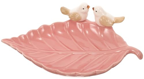 Veemoon Bird Dessert Plate Ceramic Snack Tray 8.66X5.9In Lightweight Serving Dish for Candy Fruit Jewelry Display Home & Party